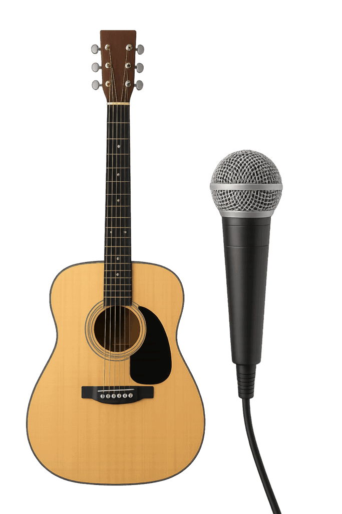 夜、涼しくなってきたらTikTokライブで弾き語りしてみようかな guitar microphone1
